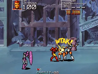 Capture d'écran de Captain America and The Avengers – jeu d'arcade Data East