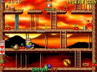 Capture d'écran de Raccoon World – jeu d'arcade Eolith