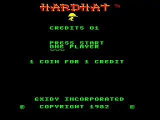 Schermata di Hard Hat – gioco arcade Exidy