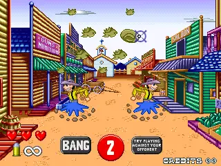 Capture d'écran de Bang! – jeu d'arcade Gaelco