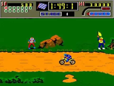 Capture d'écran de Super Cross II – jeu d'arcade GM Shoji