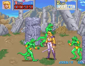 Schermata di Metamorphic Force – gioco arcade Konami