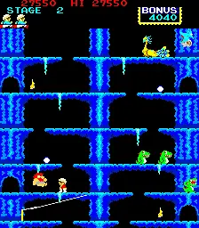 Capture d'écran de Roc'n Rope – jeu d'arcade Konami