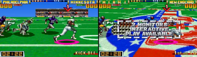 Capture d'écran de Rushing Heroes – jeu d'arcade Konami