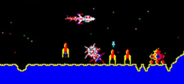 Schermata di Scramble – gioco arcade Konami