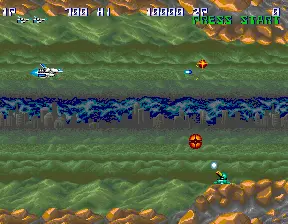 Capture d'écran de Thunder Cross – jeu d'arcade Konami