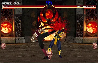 Capture d'écran de Mortal Kombat 4 – jeu d'arcade Midway