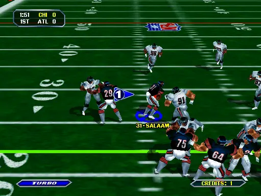 Capture d'écran de NFL Blitz – jeu d'arcade Midway