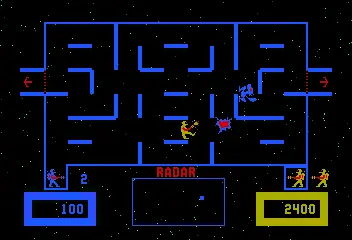 Capture d'écran de Wizard of Wor – jeu d'arcade Midway