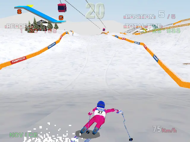 Capture d'écran de Alpine Racer – jeu d'arcade Namco