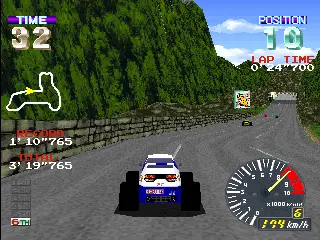 Capture d'écran de Pocket Racer – jeu d'arcade Namco
