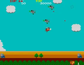 Screenshot of Sky Kid – arcade game Namco