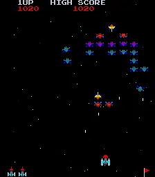 Capture d'écran de Moon Alien Part 2 – jeu d'arcade Nichibutsu