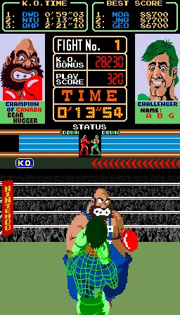 Capture d'écran de Super Punch-Out!! – jeu d'arcade Nintendo