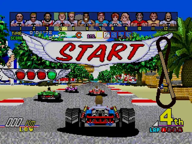 Capture d'écran de Power Drift – jeu d'arcade Sega