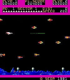 Capture d'écran de Space Odyssey – jeu d'arcade Sega