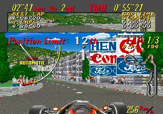 Capture d'écran de Super Monaco GP – jeu d'arcade Sega