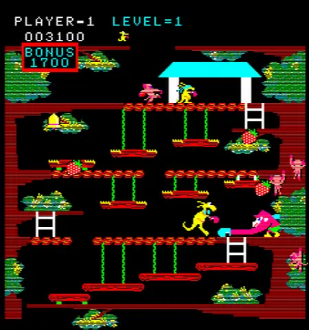 Screenshot van Kangaroo – arcadespel Sun Electronics
