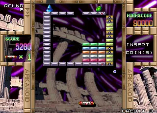 Capture d'écran de Arkanoid Returns – jeu d'arcade Taito