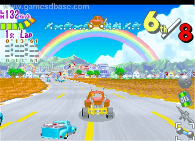 Capture d'écran de Chase Bombers – jeu d'arcade Taito