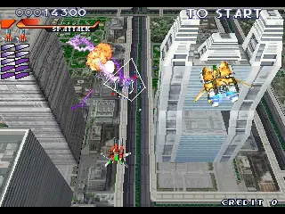 Capture d'écran de RayStorm – jeu d'arcade Taito