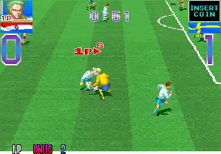 Capture d'écran de Super Cup Finals – jeu d'arcade Taito
