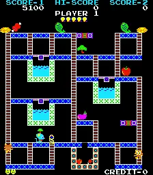 Capture d'écran de Super Mouse – jeu d'arcade Taito