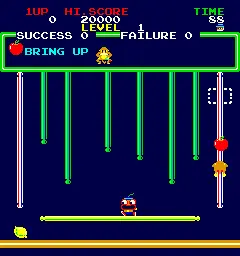 Schermata di Minky Monkey – gioco arcade Technos