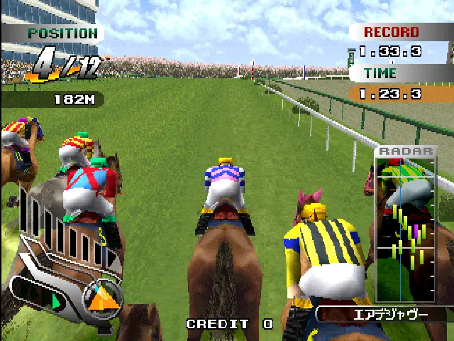 Captura de Gallop Racer 3 – juego arcade Tecmo