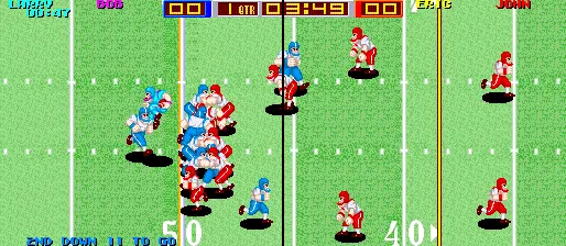 Screenshot van Tecmo Bowl – arcadespel Tecmo