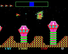 Screenshot van Cosmic Avenger – arcadespel Universal