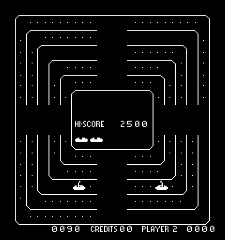 Schermata di Dodgem – gioco arcade Zaccaria