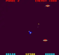 Capture d'écran de Quasar – jeu d'arcade Zaccaria
