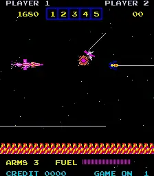 Capture d'écran de Scorpion – jeu d'arcade Zaccaria