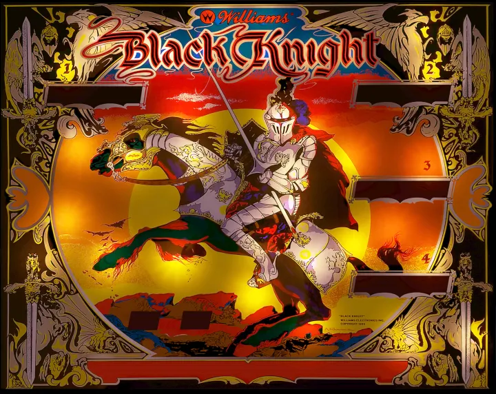Fronton de la table Black Knight