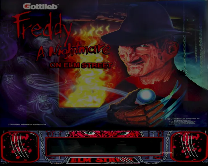 Fronton de la table Freddy A Nightmare On Elm Street