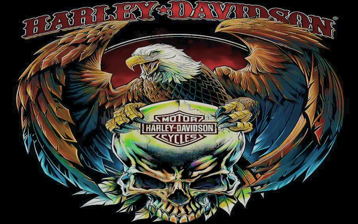 Fronton de la table Harley Davidson