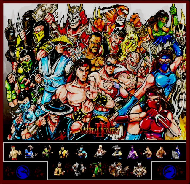 Fronton de la table Mortal Kombat II