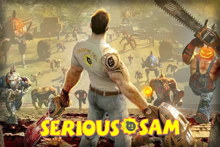 Fronton de la table Serious Sam Pinball